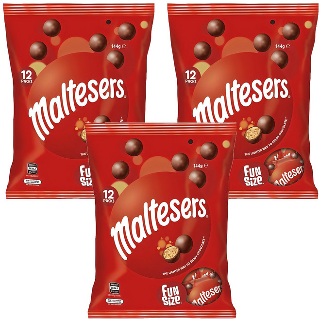 몰티져스 밀크 초콜릿 펀사이즈, 144g, 3개