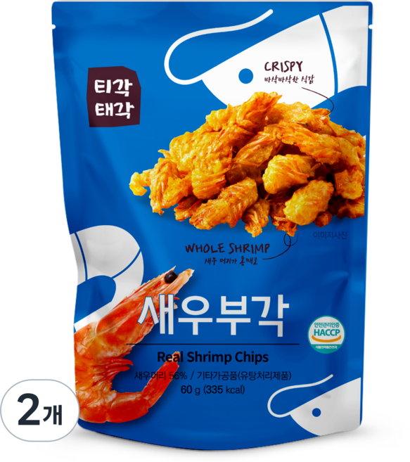 티각태각 새우부각, 60g, 2개