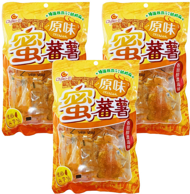 Chiao-E 巧益 蜜蕃薯 原味 全素, 200g, 3袋