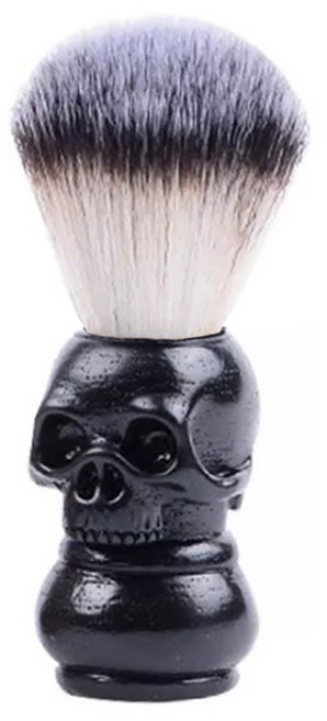 로프트마켓 남성용 쉐이빙 포밍 해골 브러쉬 블랙, 1개, 1개입