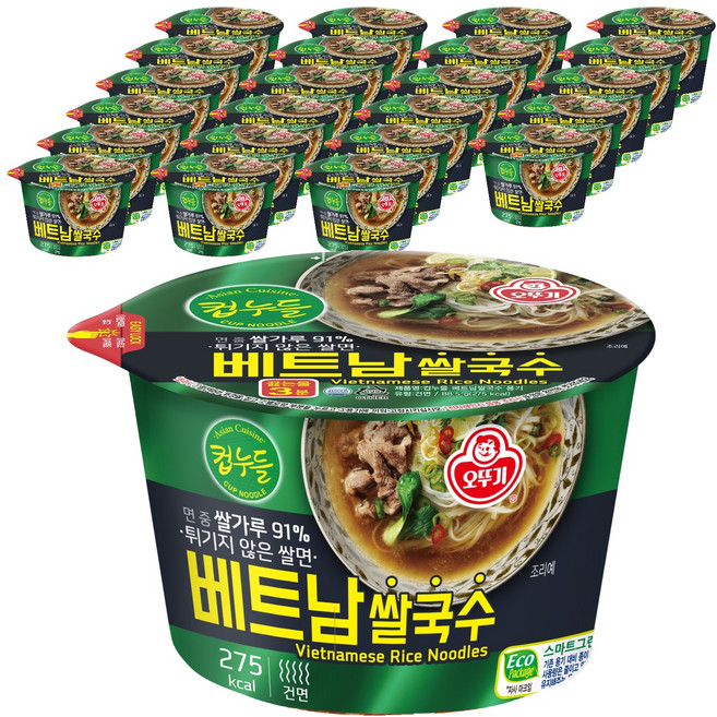 오뚜기 컵누들 베트남 쌀국수, 88.5g, 24개