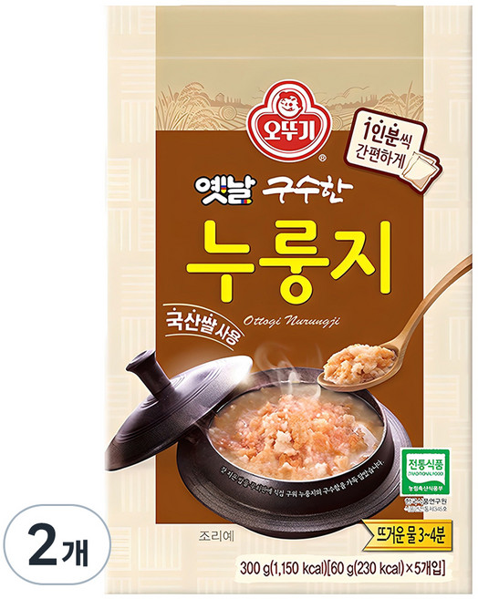 오뚜기옛날 구수한 누룽지, 300g, 2개