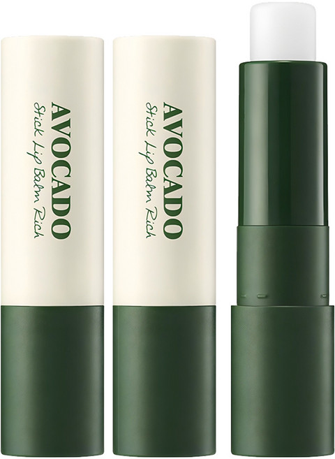 SKINFOOD 酪梨棒潤唇膏 3.4 克, 無香味, 3.4g, 2個