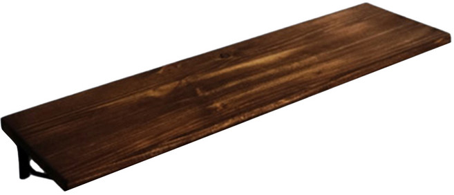 Beskin Plant 31 北歐風原木壁掛層架 + 牆壁支架 2個, 灰褐色, 1層