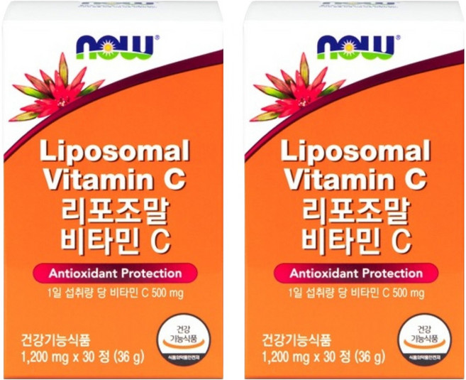 나우푸드 리포조말 비타민C 30p, 36g, 2개