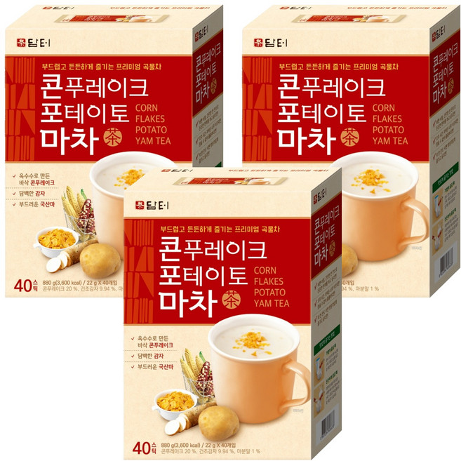 담터 콘푸레이크 포테이토 마차, 22g, 40개입, 3개