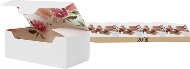 白色玫瑰禮盒, 混和顏色, 20個