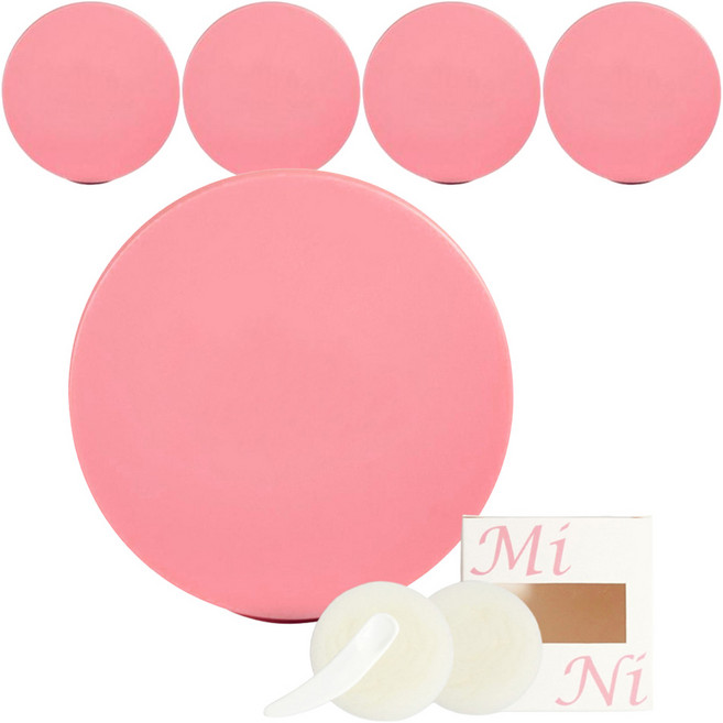 셀프천사 미니 DIY 비비 쿠션 케이스 5g, 핑크 무지, 5개