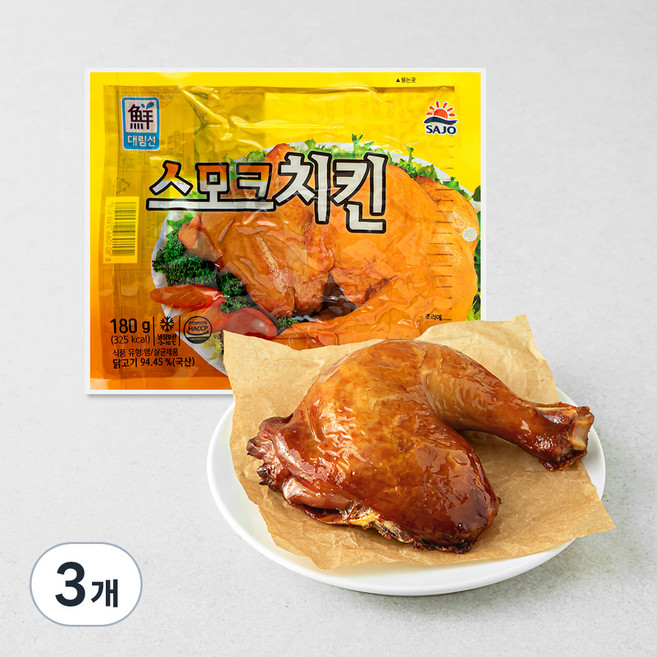 대림선 스모크치킨, 180g, 3개