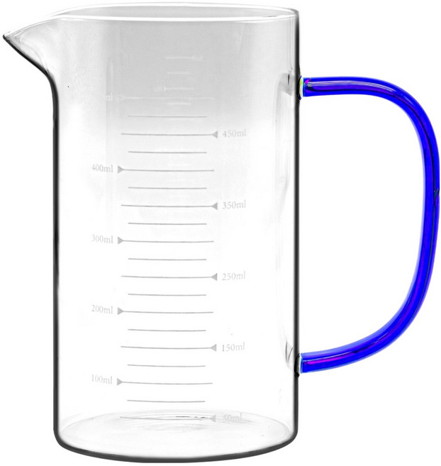 발룬피니 내열유리 컬러핸들 계량컵, 코발트블루, 1개, 500ml