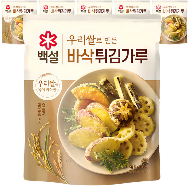 백설 바삭 튀김가루, 1kg, 6개