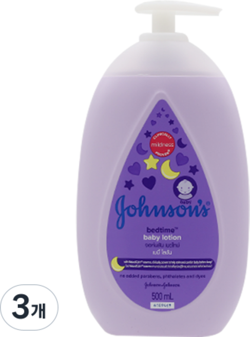 존슨즈베이비 베드타임 베이비 로션, 500ml, 3개
