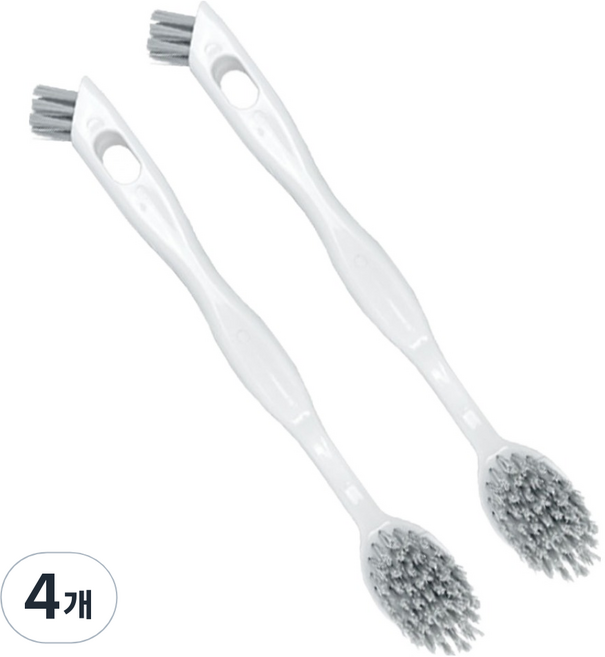 월드크린 르아 양면 세척솔, 그레이, 4개