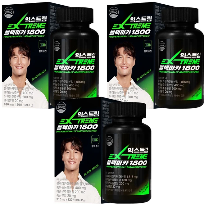 익스트림 블랙마카 1800, 120정, 3개 - 쿠팡