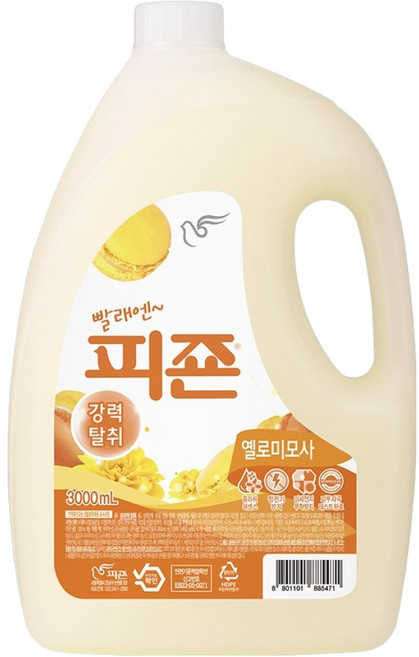 피죤 레귤러 섬유유연제 옐로미모사 본품, 3L, 1개