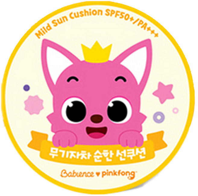 베비언스 유아용 핑크퐁 무기자차 선쿠션 SPF50+ PA+++, 15g, 1개