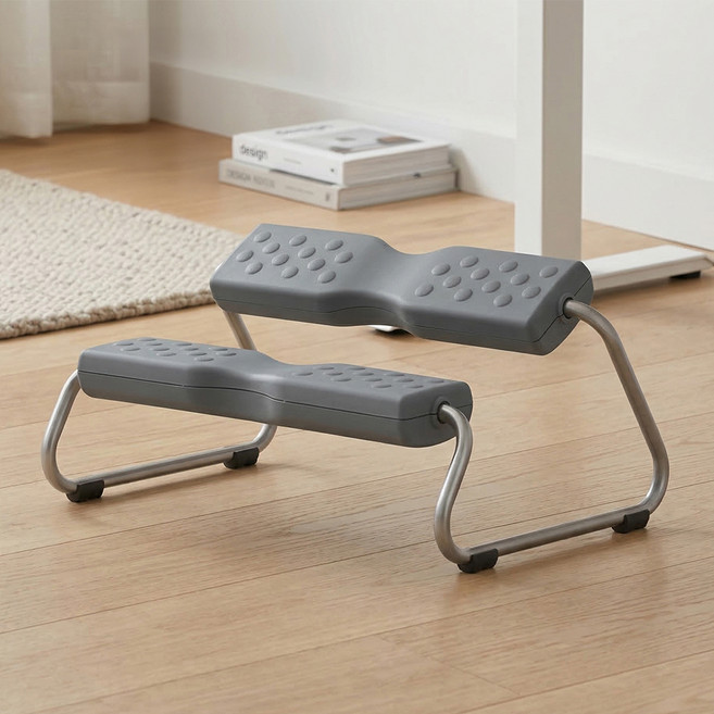 듀오백 이지풋 2단 각도조절 책상 발받침대, 그레이