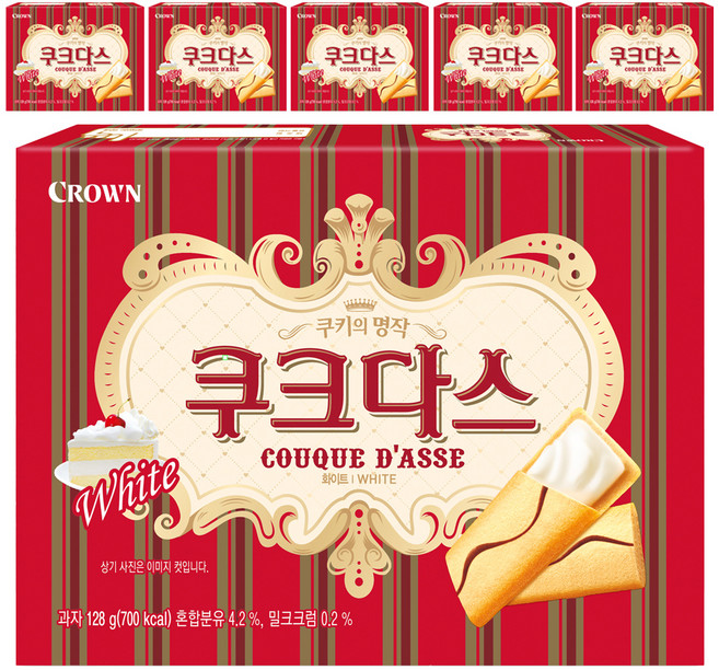 쿠크다스 화이트토르테, 128g, 6개