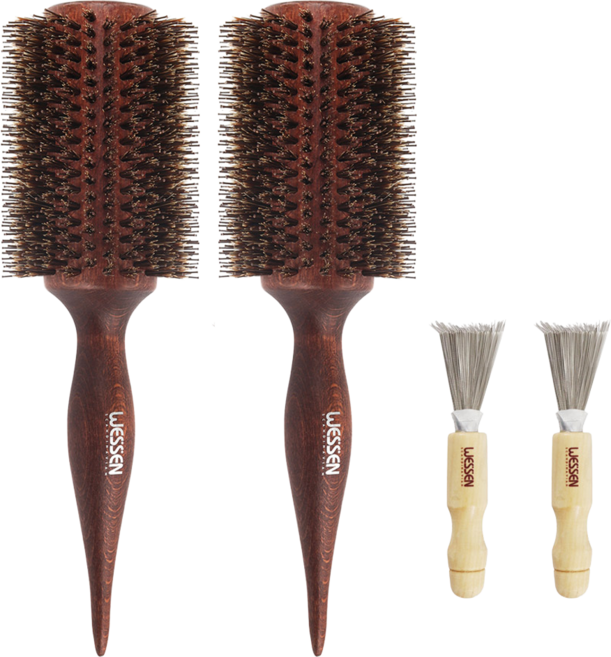 웨신 점보 드라이 롤브러쉬 10호 + 브러쉬클리너, 브라운+베이지, 2개