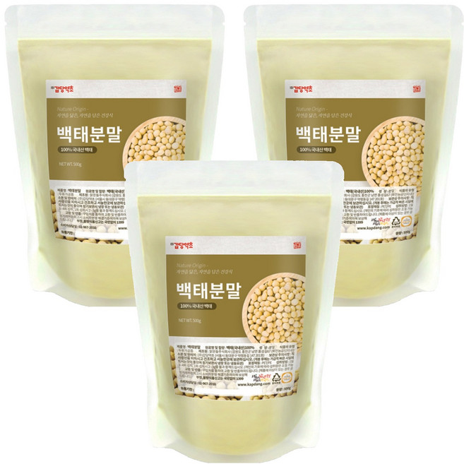 갑당약초 백태분말, 3개, 500g