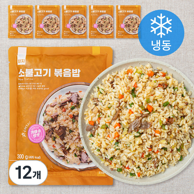 엄지 소불고기 볶음밥 (냉동), 300g, 12개
