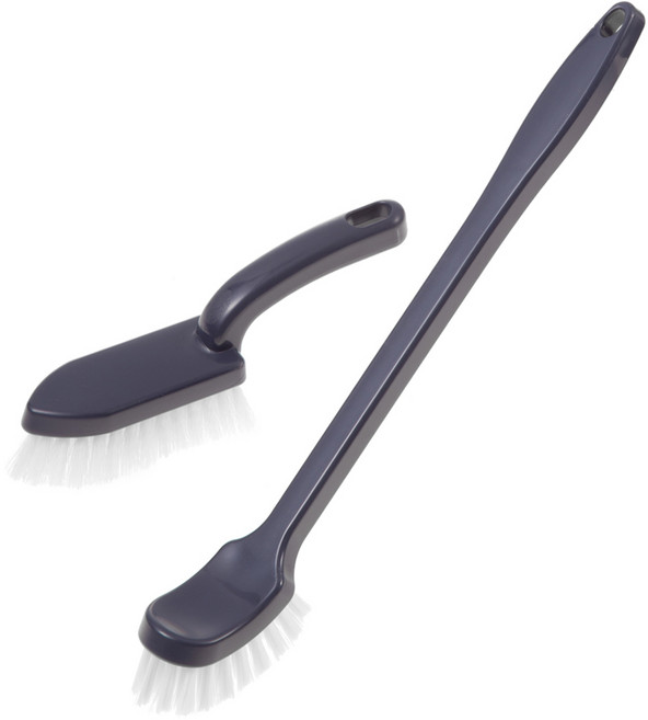 코멧 홈 다용도 욕실 청소솔 2종 세트, 다크블루, 1세트