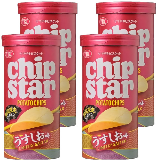 YBC chip star 洋芋片 小 薄鹽, 45g, 4罐