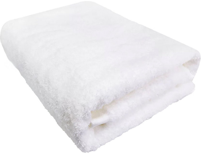 imabari towel 今治毛巾 日本內銷款 ORIM BULKY PRO 飯店級大浴巾 長毛厚實款 68 x 140cm, 白色, 1條