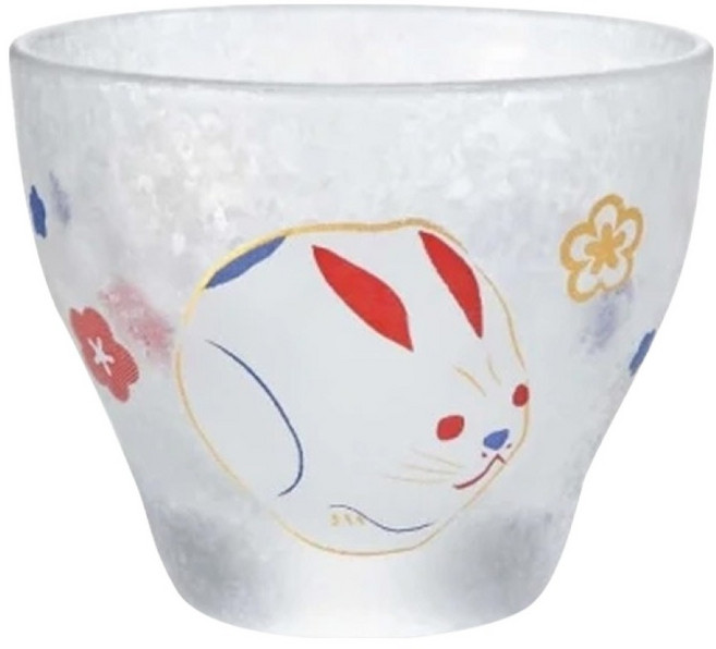 ADERIA 清酒杯 兔 7 x 5.7cm 90ml, 透明, 1個