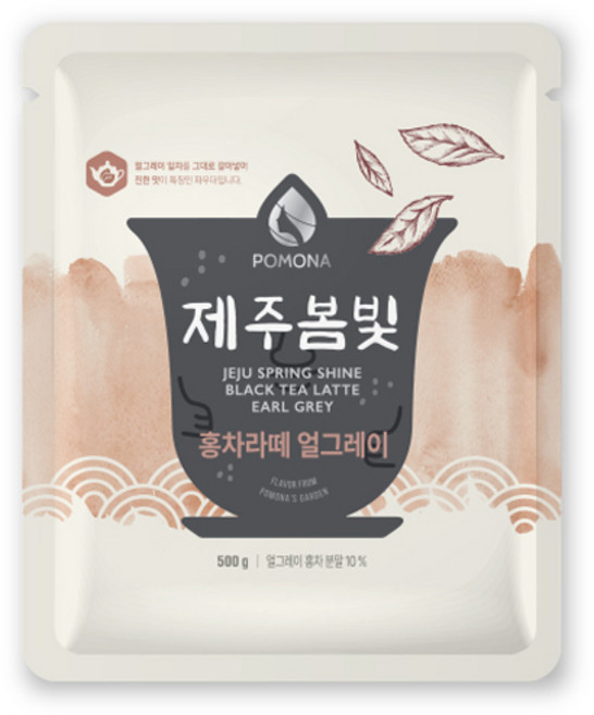 포모나 제주봄빛 파우더 홍차라떼 얼그레이, 500g, 1개