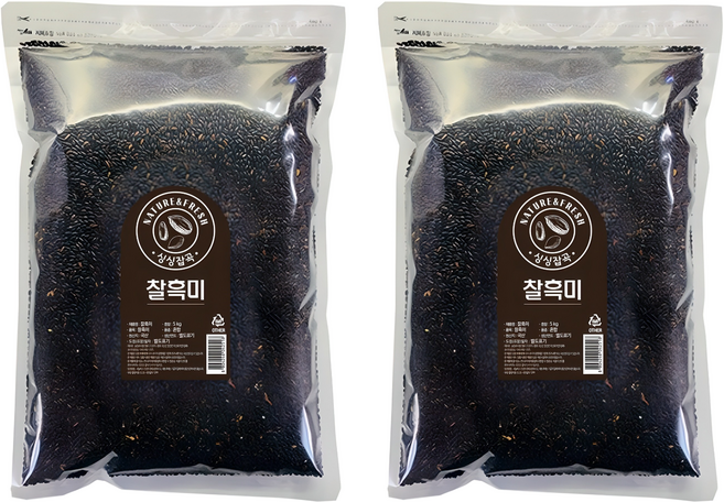 싱싱잡곡 찰흑미, 5kg, 2개