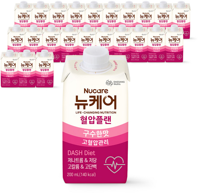 뉴케어 정품 혈압플랜 구수한맛, 200ml, 24개