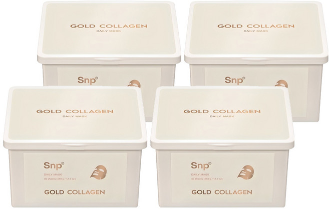 Snp 黃金膠原蛋白每日面膜, 30片, 4盒