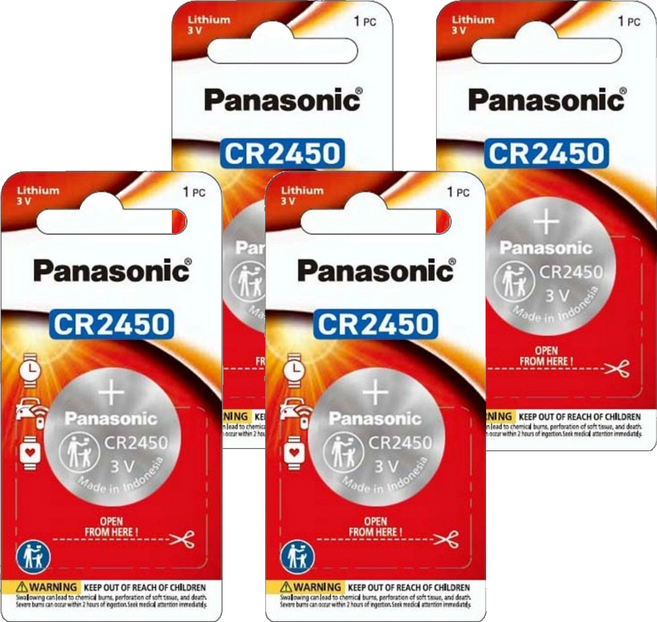 파나소닉 리퓸 코인 건전지 CR2450, 1개입, 4개