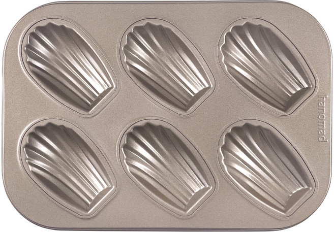 아노마드 깊은 마들렌틀 팬 6구 골드, 1개