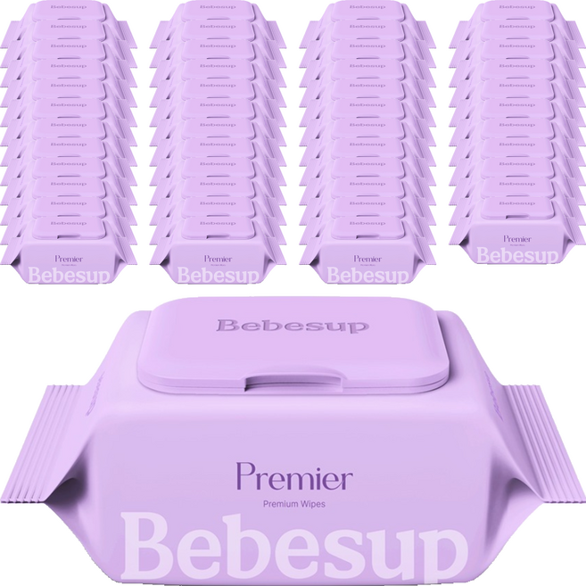 베베숲 유아용 프리미어 물티슈 휴대캡형, 20매, 48개