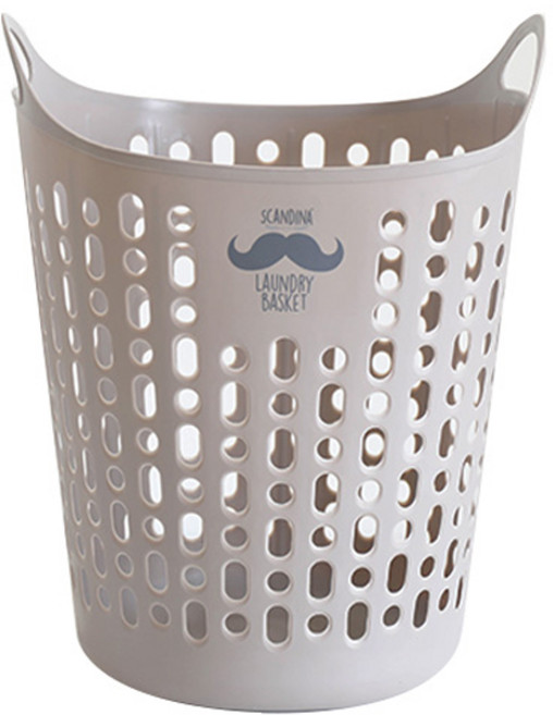 샤바스 스칸디나 국내산 트임형 세탁바구니 수염, 브라운