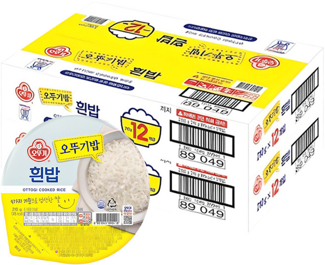 오뚜기 흰밥, 24개, 210g