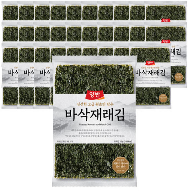 Dongwon 東遠 香脆全張傳統海苔, 20g, 30包