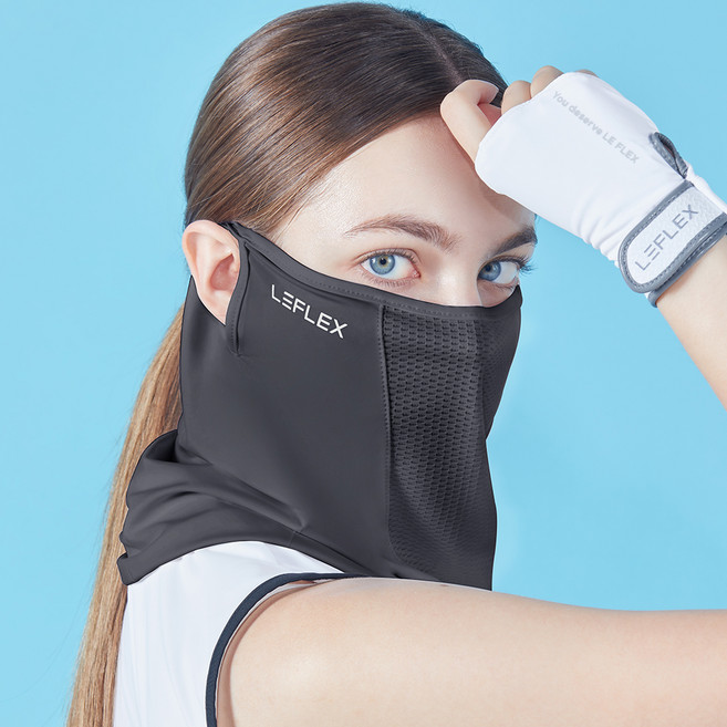 르플렉스 자외선 차단 스포츠 마스크, 그레이, 1개