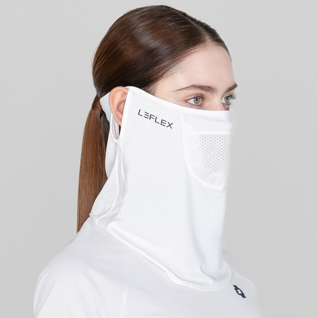 르플렉스 라운드메쉬 베이직 자외선 차단 마스크, 화이트, 1개