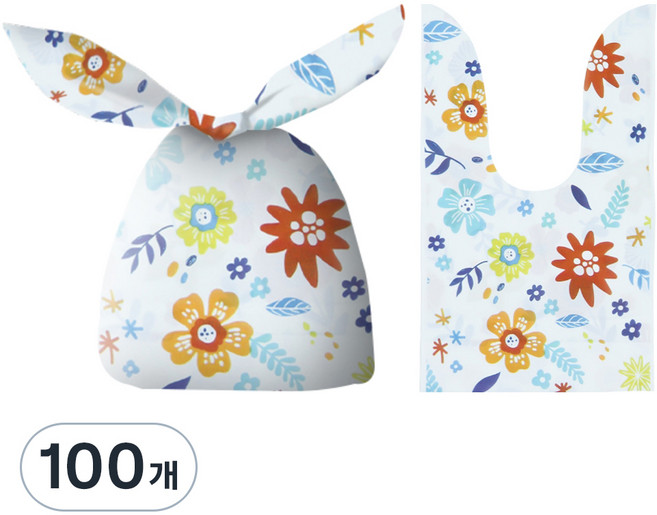 HANEE 韓式包袱福袋禮物袋, 花朵, 100個