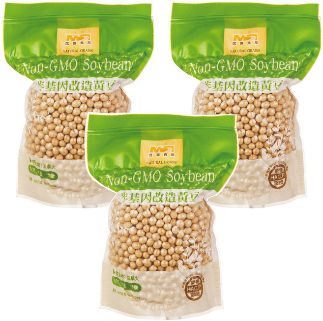 茂喜食品 加拿大非基因改造黃豆, 400g, 3包