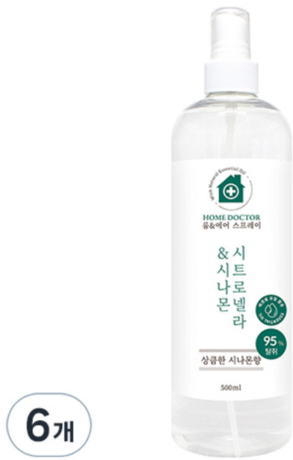 홈닥터 룸 & 에어 스프레이 시트로넬라 & 시나몬, 6개, 500ml
