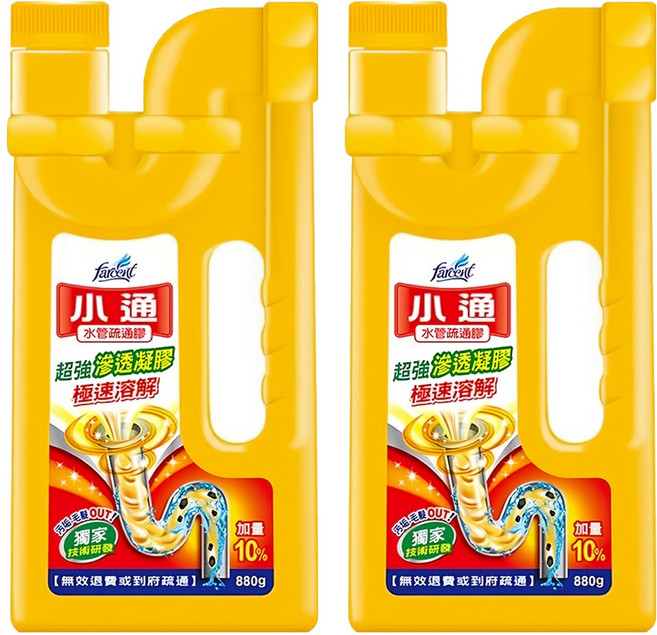 Farcent 花仙子 小通 水管疏通膠, 880g, 2瓶