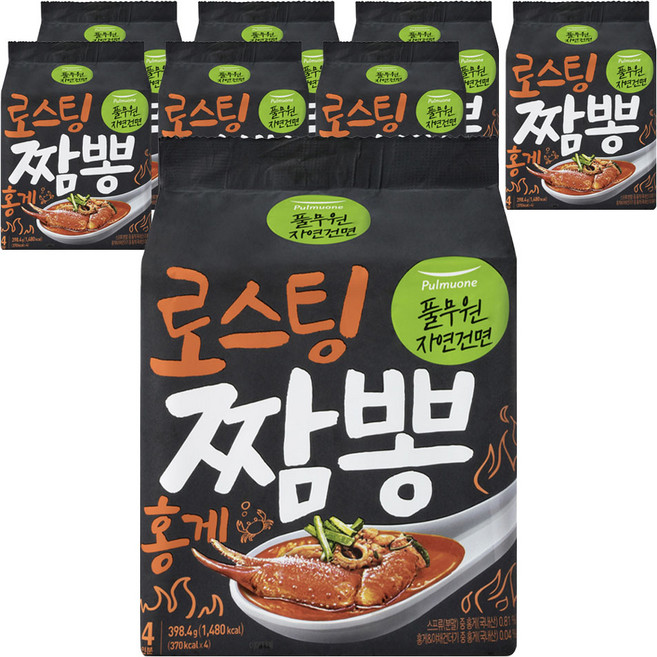 풀무원자연건면 로스팅 짬뽕 홍게 99.6g, 32개