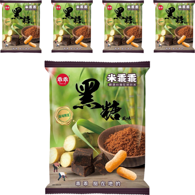 乖乖 米乖乖 黑糖風味, 40g, 5包