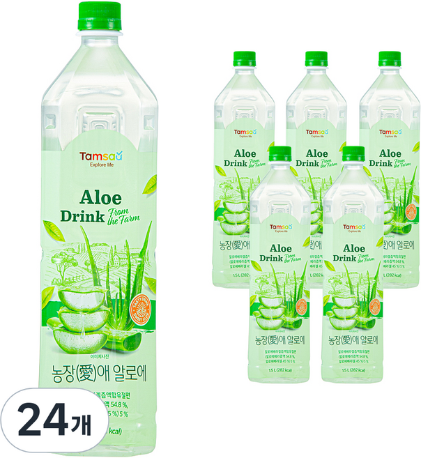탐사 농장(愛)애 알로에, 1.5L, 24개