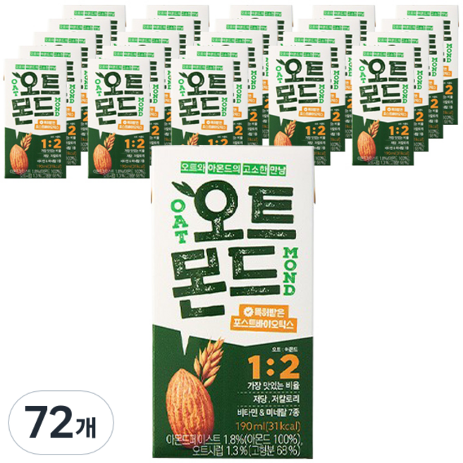 롯데칠성음료 오트몬드 오리지널, 190ml, 72개