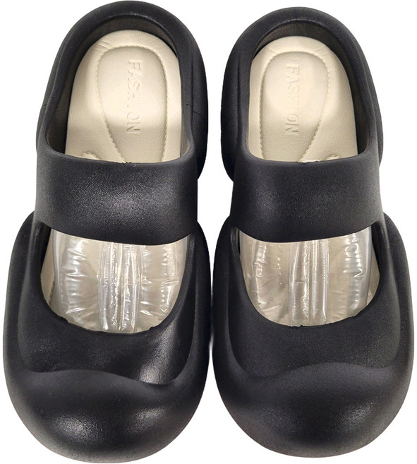 奶油泡芙增高厚底柔軟防滑涼拖鞋